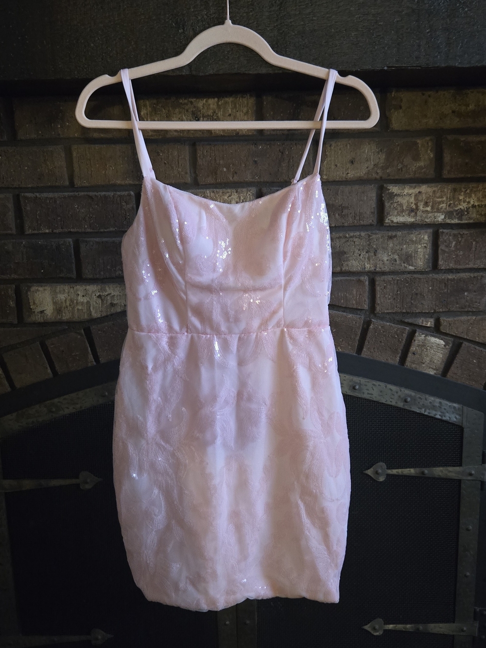 Sequin Dress in Light Pink